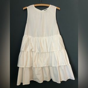 Who What Wear White Ruffle Summer Dress